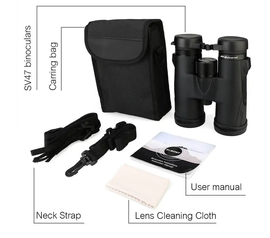 SVBONY Bird Watching Telescope SV47 Powerful Binoculars 8x32/8x42/10x42 Professional IPX7 Waterproof
