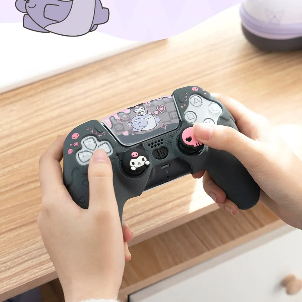 Sanrio Kuromi Ps5 Controller Silicone Cover Anti Slip Protective Case With Cute Thumb Grips Protective Cas For Ps5 Nspro