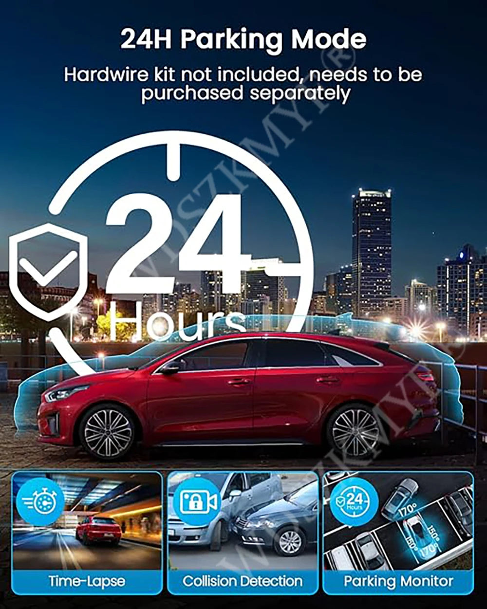 360°Auto Camera 1080P Video Recorder 3/4 Lens WIFI DashCam for Car DVR Black Box Night Vision 24H