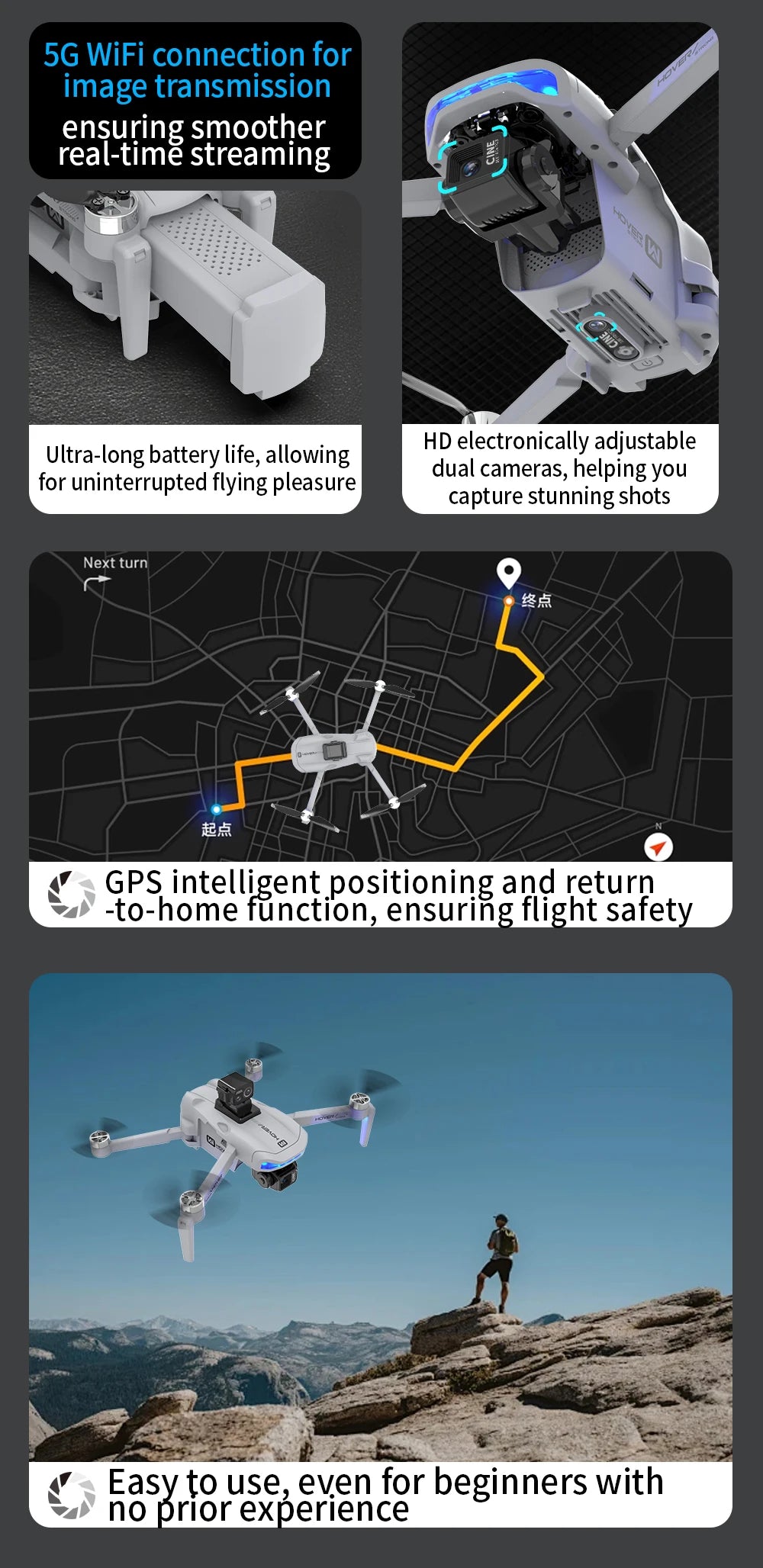 X40 PRO GPS Drone 8K HD Camera 3-axis gimbal Aerial Photography 5G WIFI Brushless Avoid Obstacles FPV Fishing Drone
