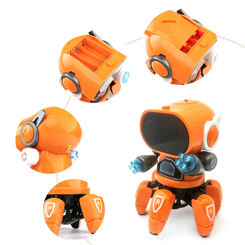 Dance Music 6 Claws Robot Octopus Spider Robots Vehicle Birthday Gift Toys for Children