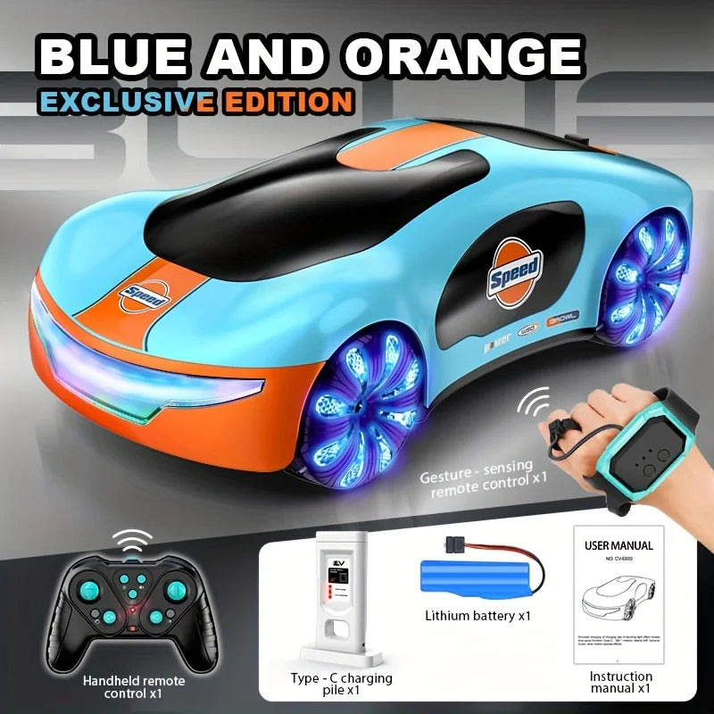 New energy RC Cars Toys for Boys 2.4GHz Remote Control Car with Lights Music & SprayEffects Gesture Sensing