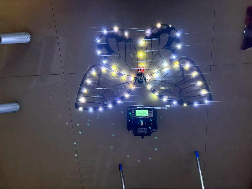 Magical LED RC Butterfly Drone Flying Bionic Insect Toy with Colorful Wings,
