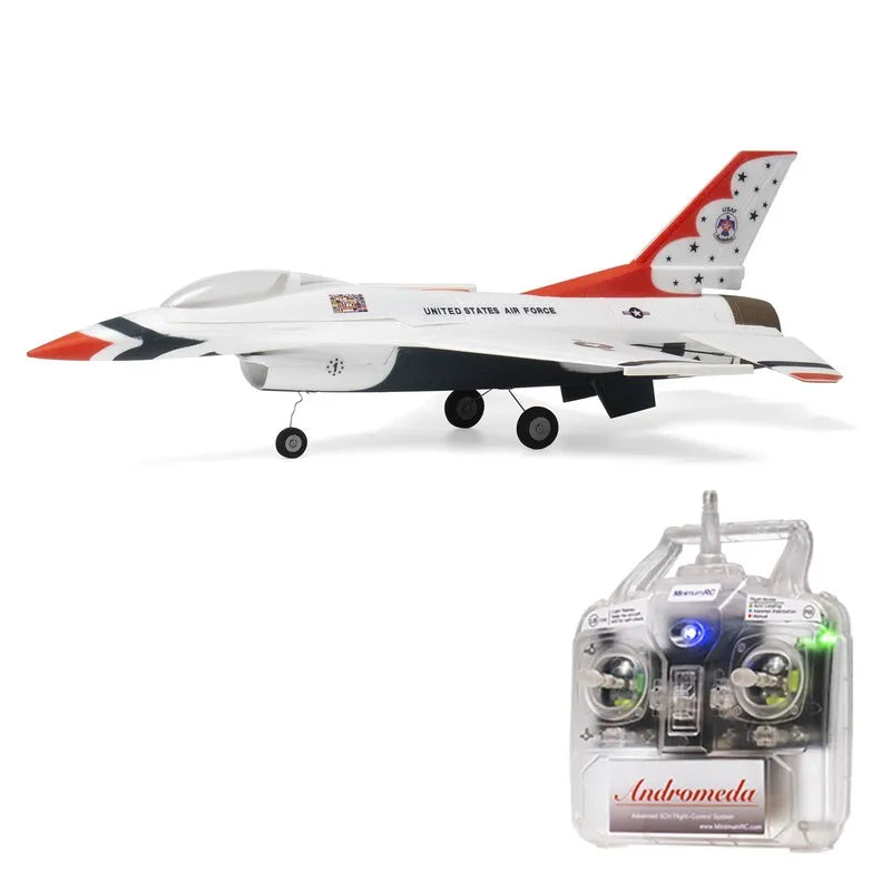 MinimumRC F-16 Micro Jet Simulation 30mm Duct 2S Gyro Self-Stabilizing RC Airplane Remote Control Fixed-Wing Aircraft Model Toy