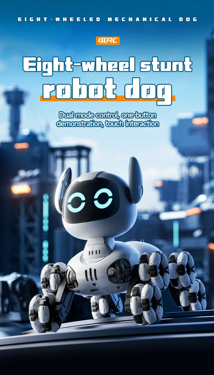 8WD Intelligent Remote Control Robot Dog Touch-sense Music Stunt RC Car Electric Radio Control