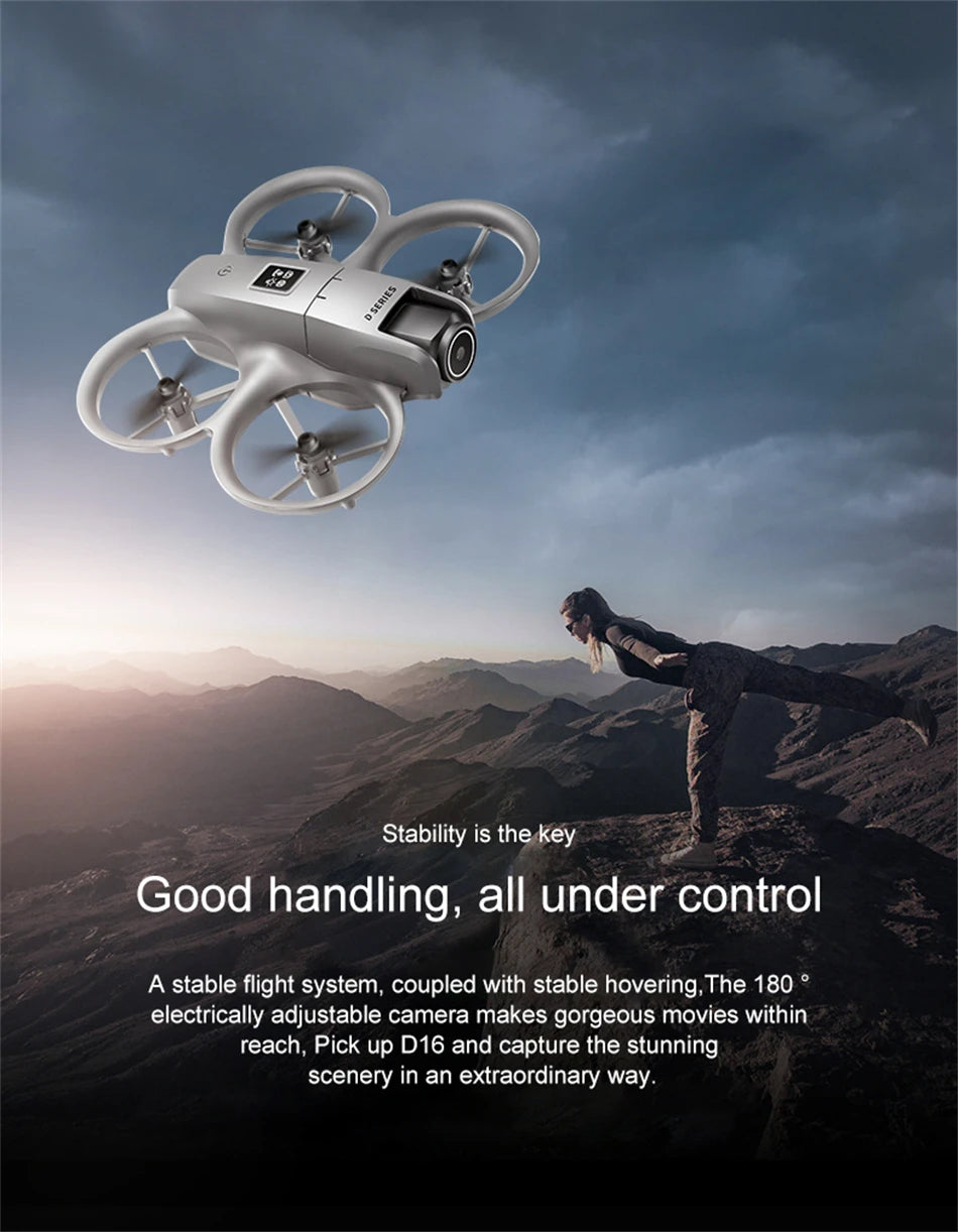 NEW Drones D16 GPS 8K Professional HD 180° Dual Camera 5G WIFI Brushless Motors Obstacle Avoidance FPV Foldable