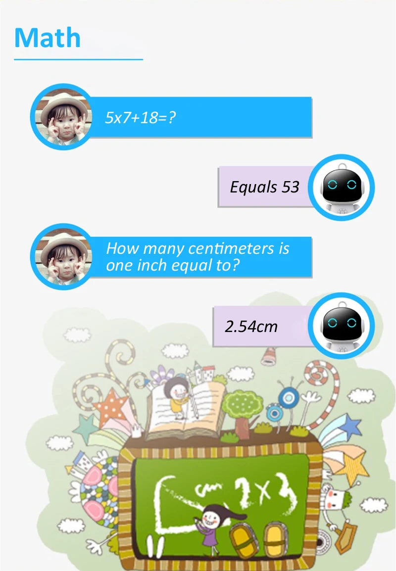 Tuya Smart AI Robot WiFi Early Education Toys for Children Speech Recognition & Voice Interactive