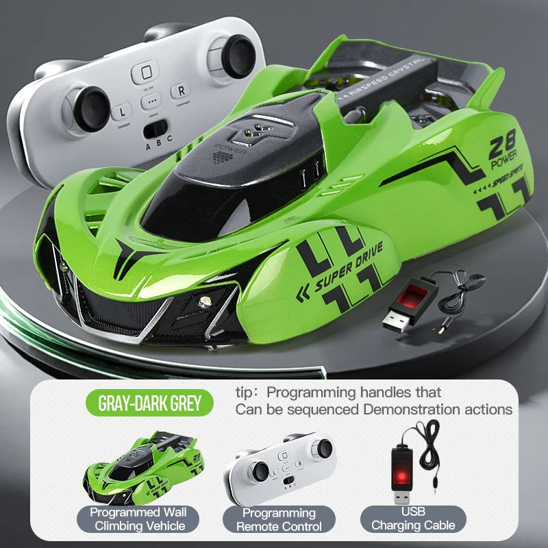 Light-Chasing Wall-Climbing Car, Infrared Sensor Remote Control Car, Wall-Climbing Car, Four-Wheel Drive Car, Toy Racing Car,
