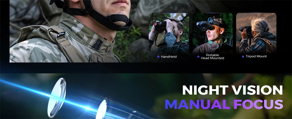 GTGUARD N4 Digital Night Vision Binoculars 1080P Full HD Infrared Hunting Camera 300M 5X Optical For Total Darkness Surveillance