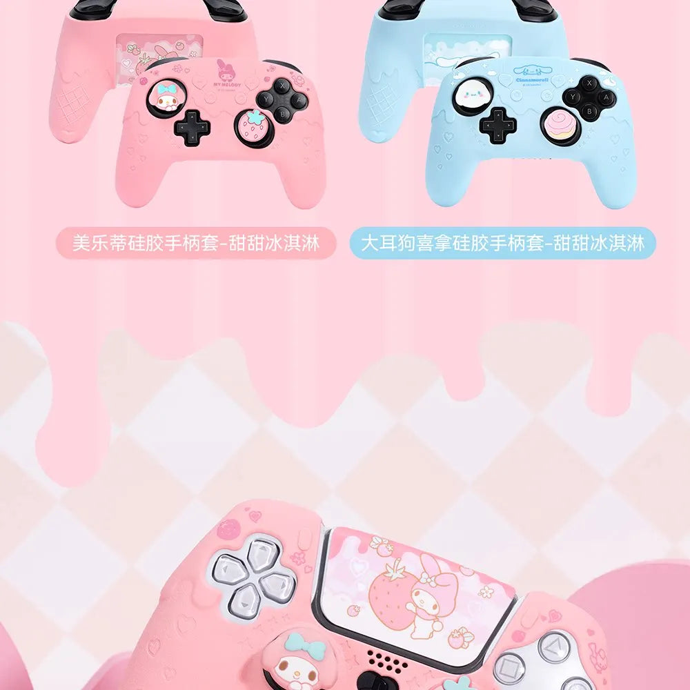 Sanrio Kuromi Ps5 Controller Silicone Cover Anti Slip Protective Case With Cute Thumb Grips Protective Cas For Ps5 Nspro