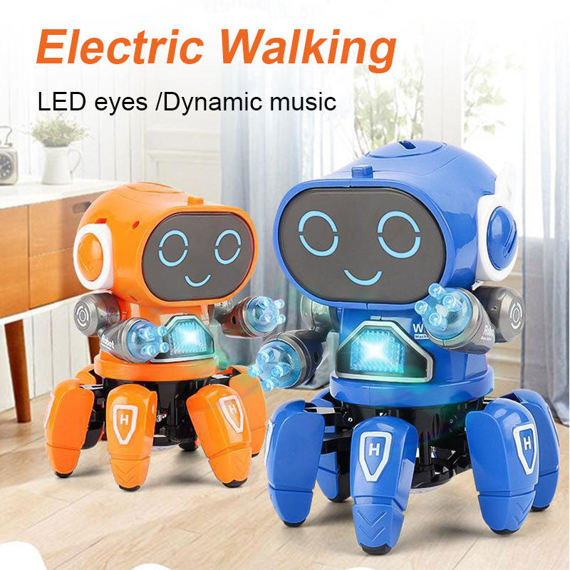 Dance Music 6 Claws Robot Octopus Spider Robots Vehicle Birthday Gift Toys for Children