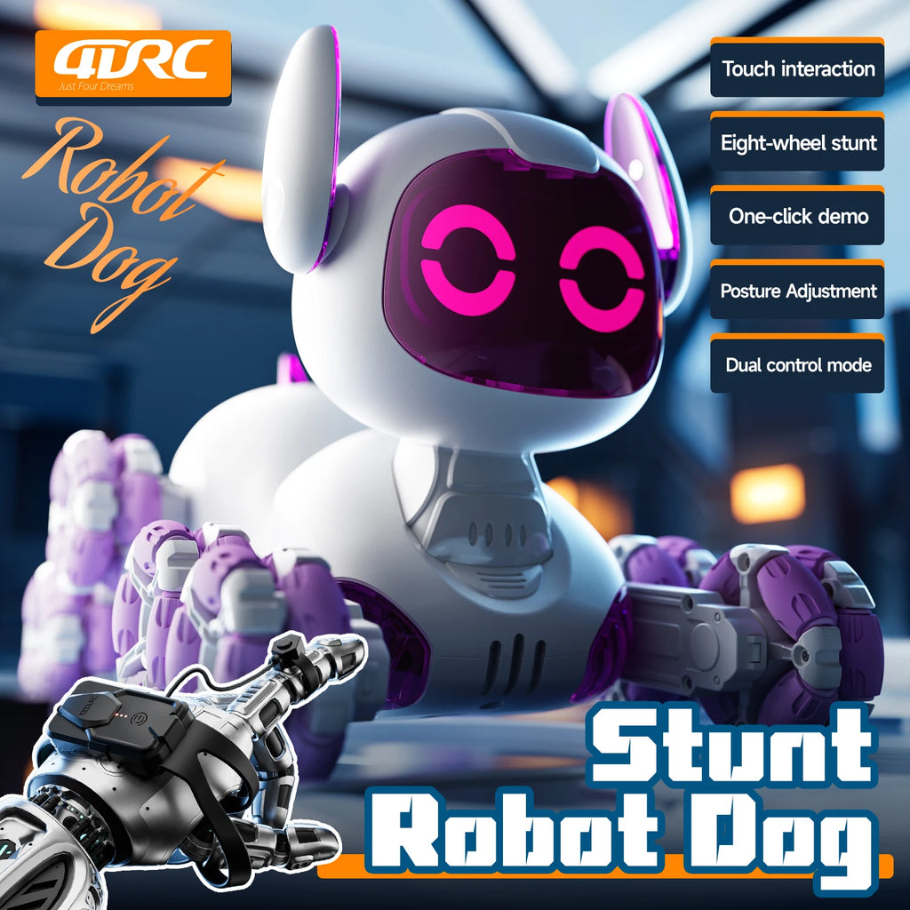 Y9 Intelligent Remote Control Robot Dog Electronic Stunt Rc Cars  with Light & LED Eyes Touch-sense Electric Toys for Boys Kids