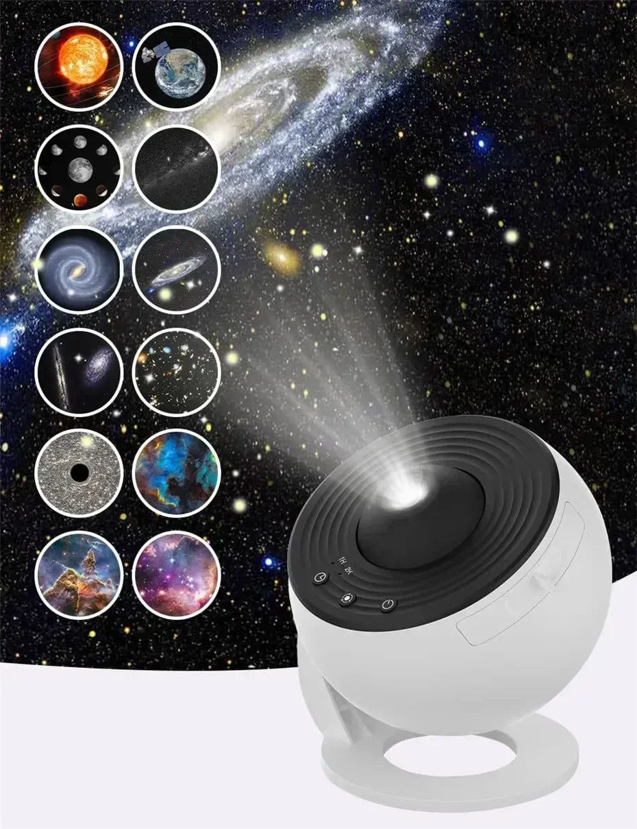 New Star Projector Galaxy Light 13 in 1 Planetarium 360° Rotating Aurora Night Light Lamp for Bedroom Starry Sky
