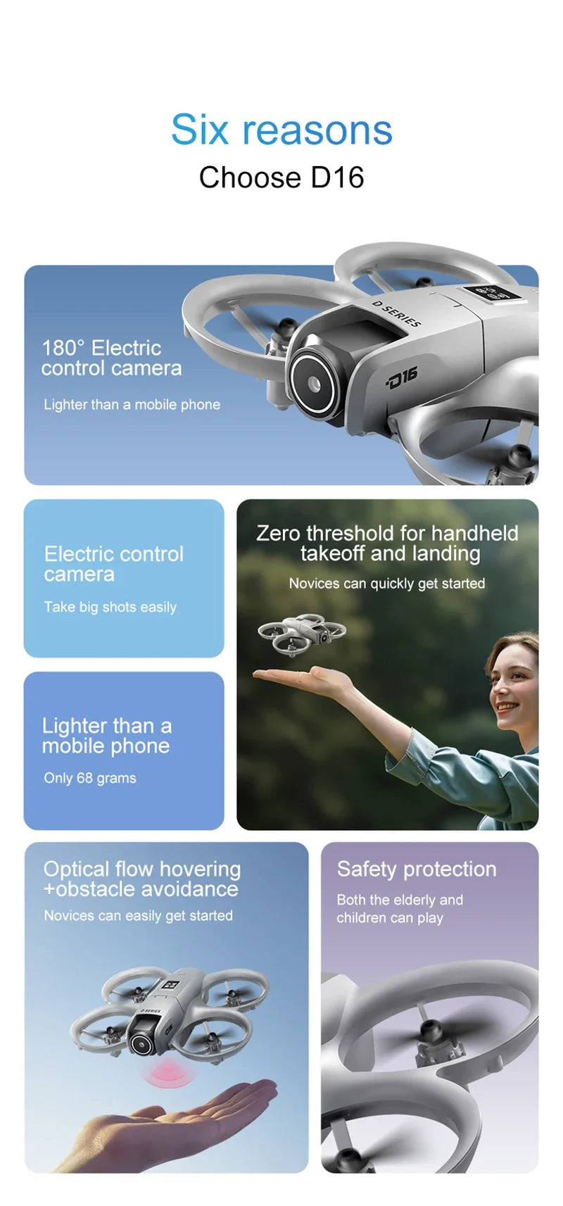 OPPO D16 Drone HD Dual Camera 8K 3 Battery Brushless Motor Optical Flow GPS Positioning Avoidance Drone