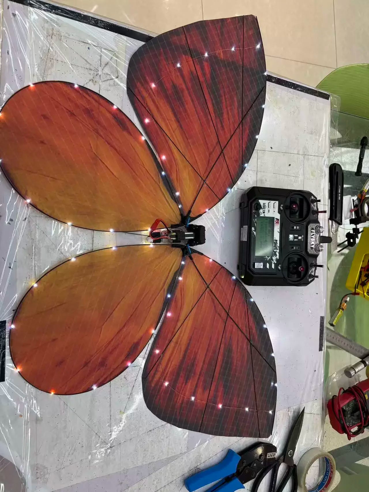Magical LED RC Butterfly Drone Flying Bionic Insect Toy with Colorful Wings,