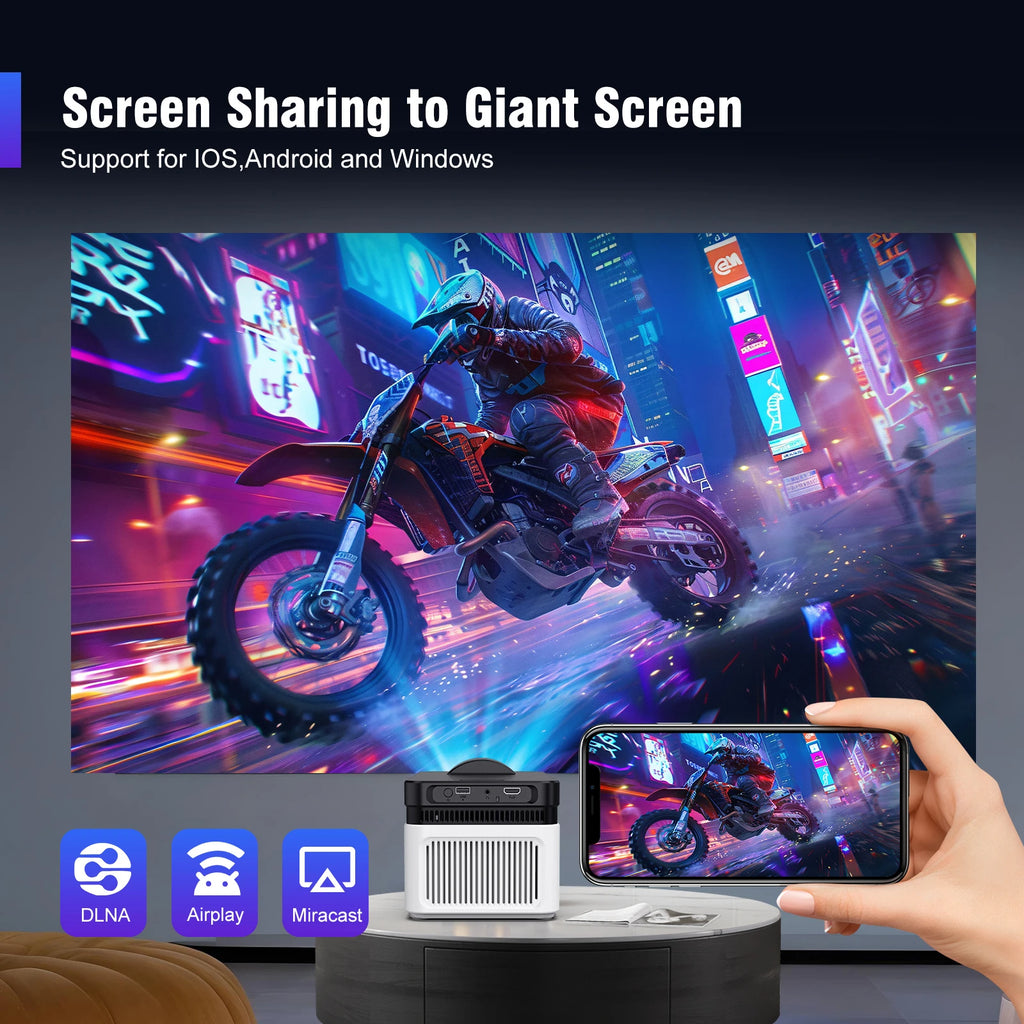 Magcubic HY450 Projector With Ultra Short Throw Auto Offset 1080P 8K Electronic Focus 900 ANSI Air Mouse Voice Assistant H726