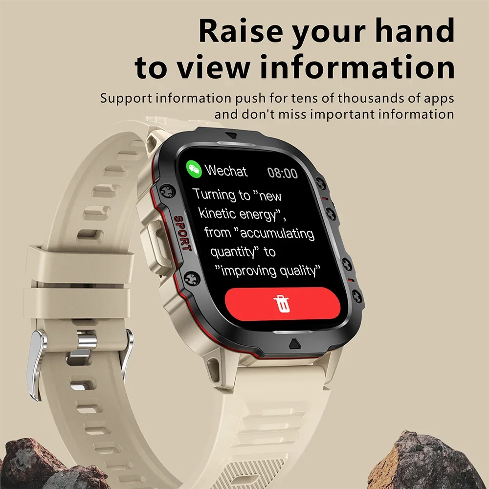 Original Military Men Smart Watches Wireless Call Fitness Clock IP68 Swim Waterproof Sport Smartwatch