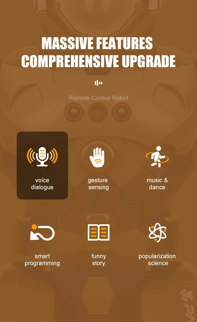 RC Robot Toy Intelligent Programming Voice Controlled Gesture Remote Control LED Smart Dancing Robot Kids Toy