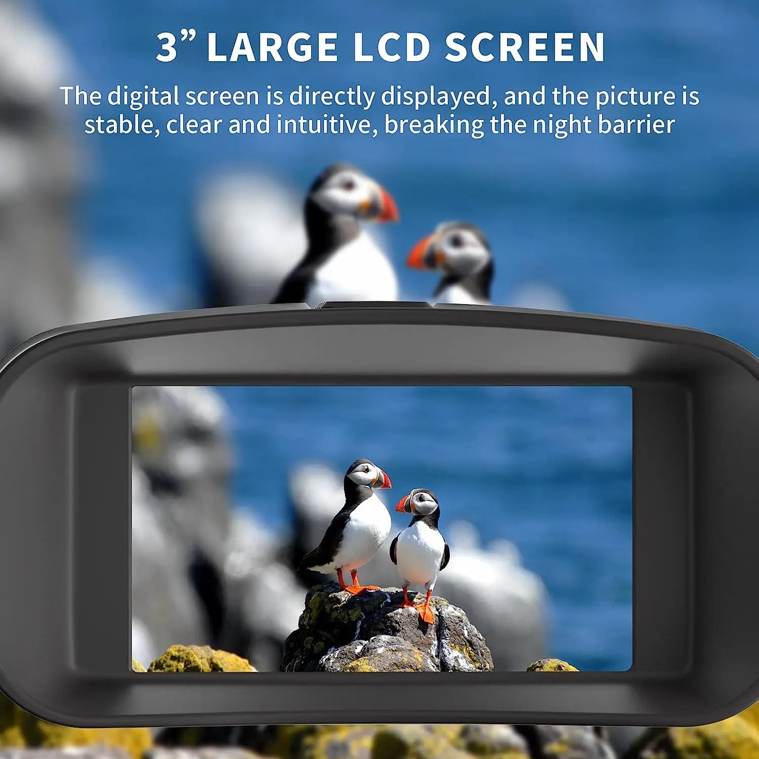 4K Night Vision Binoculars with Rechargeable Battery  32GB TF Card Night Vision Goggles for Photo And Video Saving 3'' Display