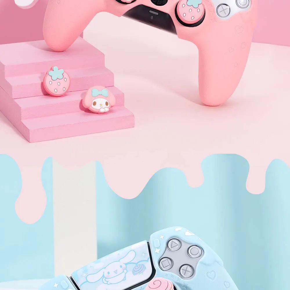 Sanrio Kuromi Ps5 Controller Silicone Cover Anti Slip Protective Case With Cute Thumb Grips Protective Cas For Ps5 Nspro