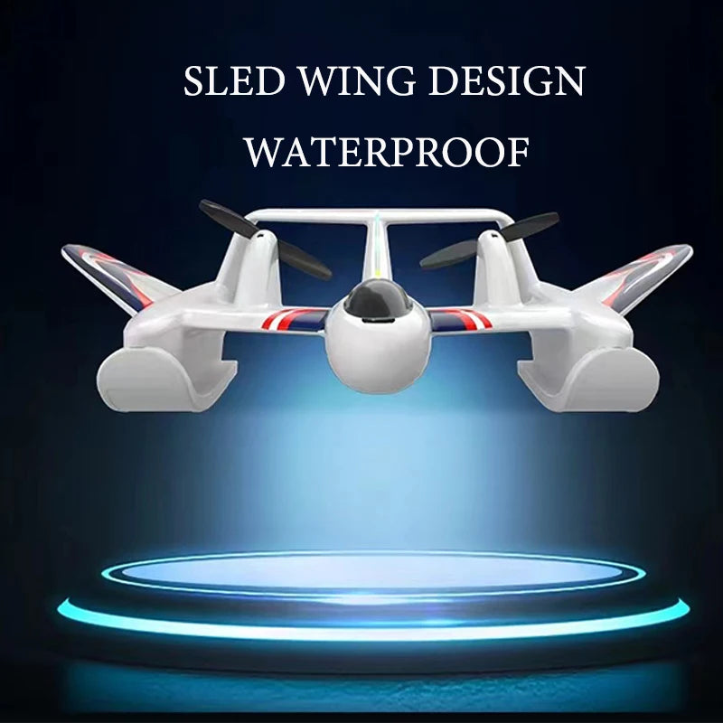 Top 2CH P747 Sea And Air RC Airplane EPP Remote Control Aircraft  With LED Fixed Wing Glider
