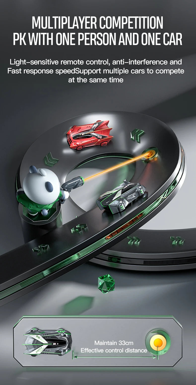 Light-Chasing Wall-Climbing Car, Infrared Sensor Remote Control Car, Wall-Climbing Car, Four-Wheel Drive Car, Toy Racing Car,