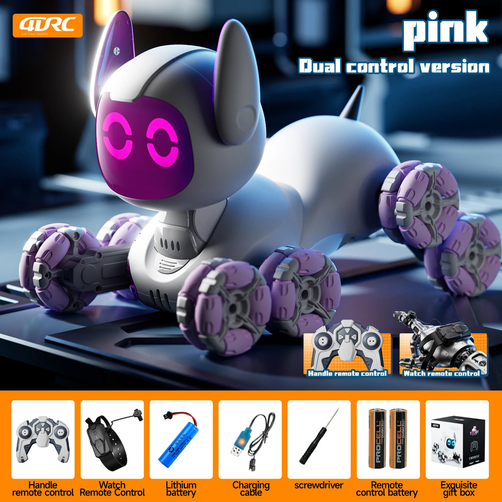 8WD Intelligent Remote Control Robot Dog Touch-sense Music Stunt RC Car Electric Radio Control