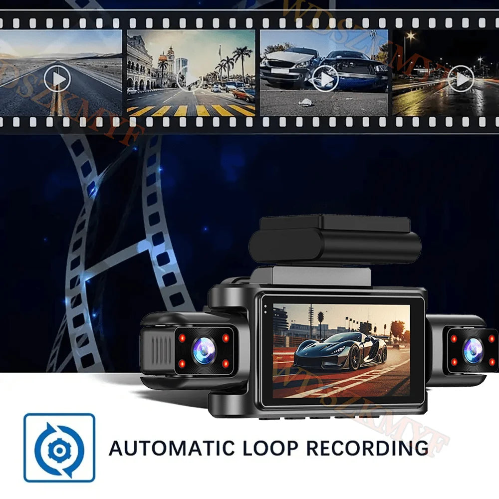 360°Auto Camera 1080P Video Recorder 3/4 Lens WIFI DashCam for Car DVR Black Box Night Vision 24H