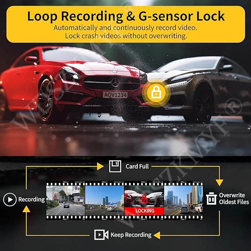 360°Auto Camera 1080P Video Recorder 3/4 Lens WIFI DashCam for Car DVR Black Box Night Vision 24H