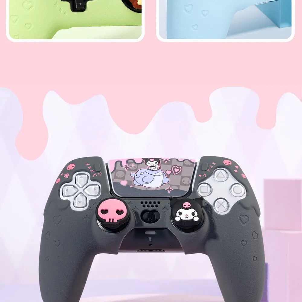 Sanrio Kuromi Ps5 Controller Silicone Cover Anti Slip Protective Case With Cute Thumb Grips Protective Cas For Ps5 Nspro