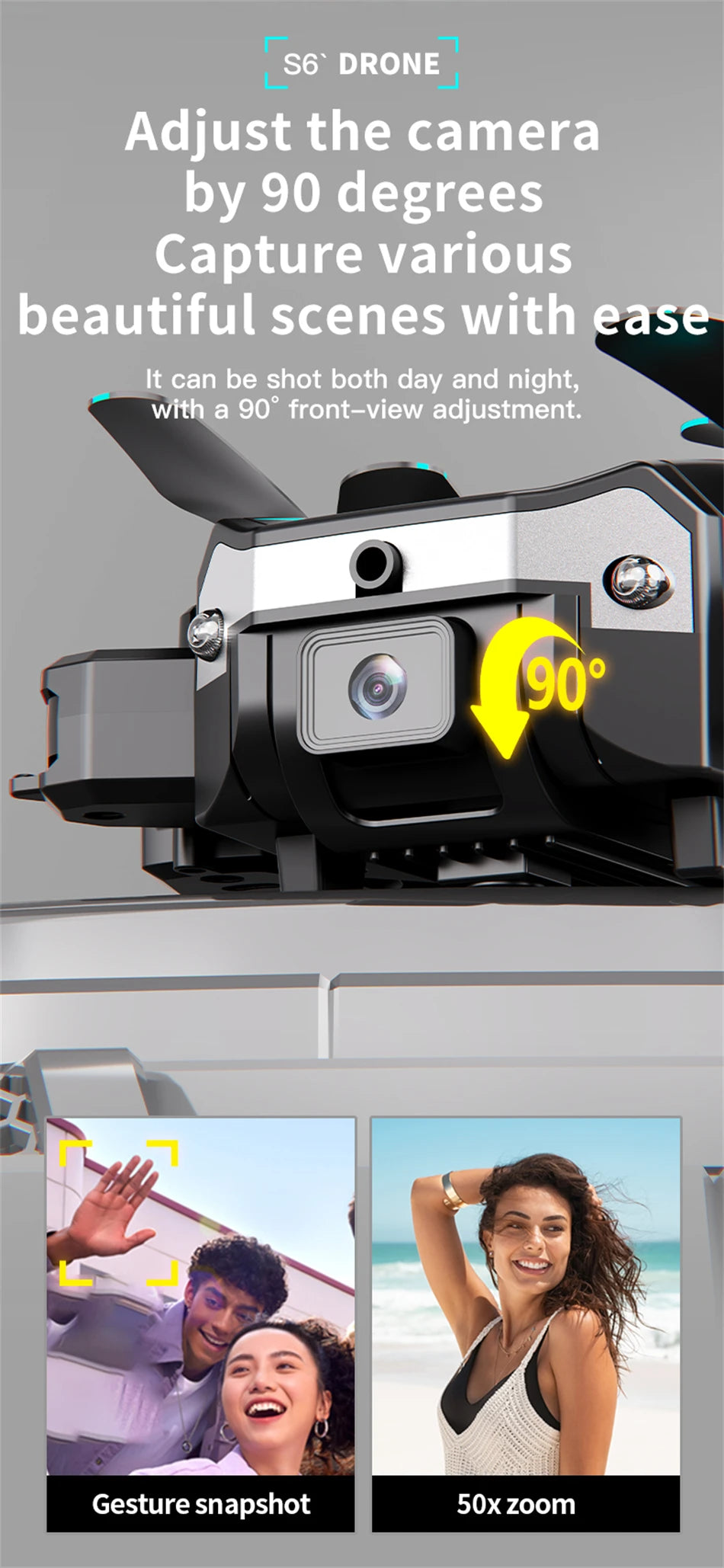 New Hot Sell S6 Drone Profesional 8k 4K HD Camera Optical Flow 5G