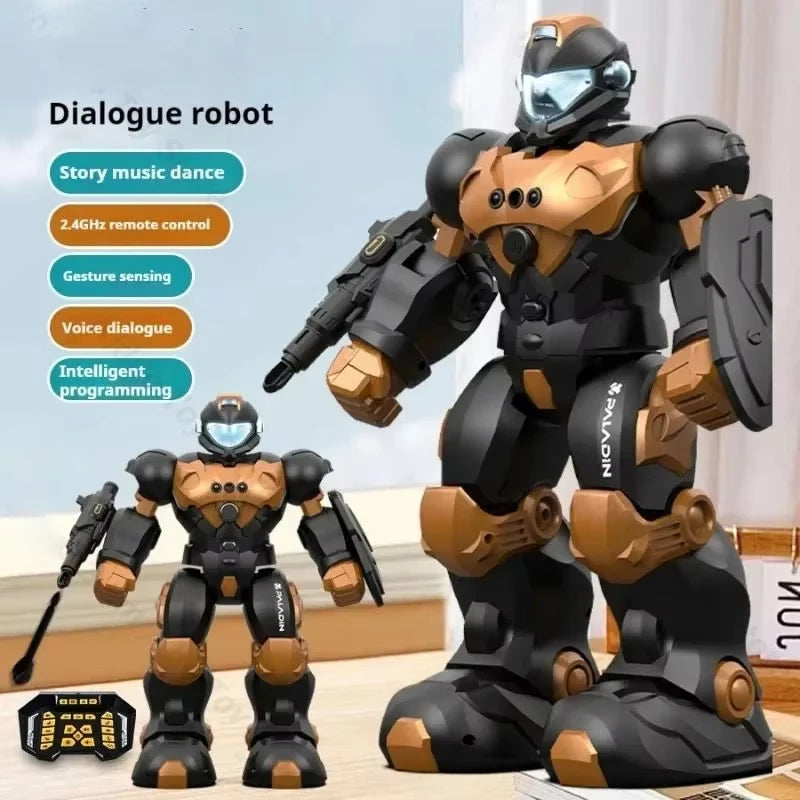 RC Robot Toy Intelligent Programming Voice Controlled Gesture Remote Control LED Smart Dancing Robot Kids Toy