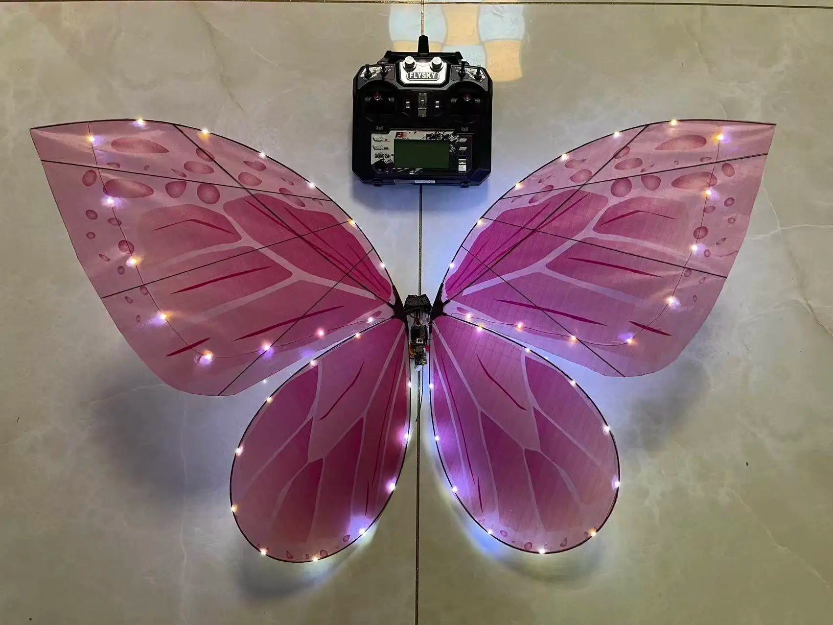 Magical LED RC Butterfly Drone Flying Bionic Insect Toy with Colorful Wings,