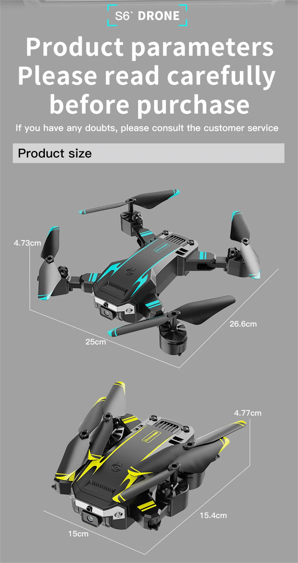 New Hot Sell S6 Drone Profesional 8k 4K HD Camera Optical Flow 5G Control Screen Obstacle Avoidance