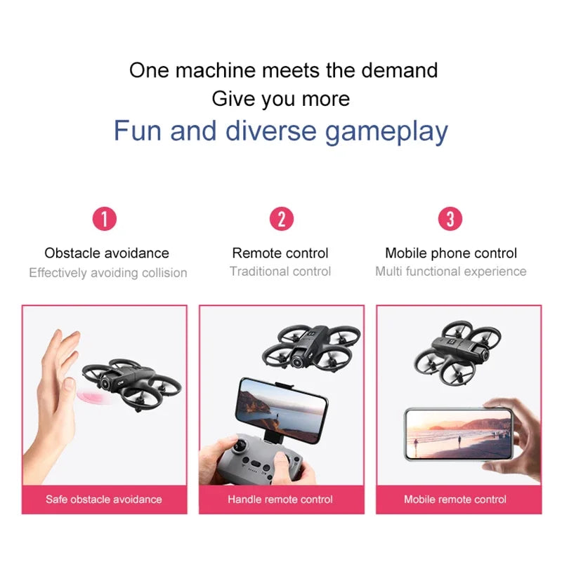 OPPO D16 Drone HD Dual Camera 8K 3 Battery Brushless Motor Optical Flow GPS Positioning Avoidance Drone