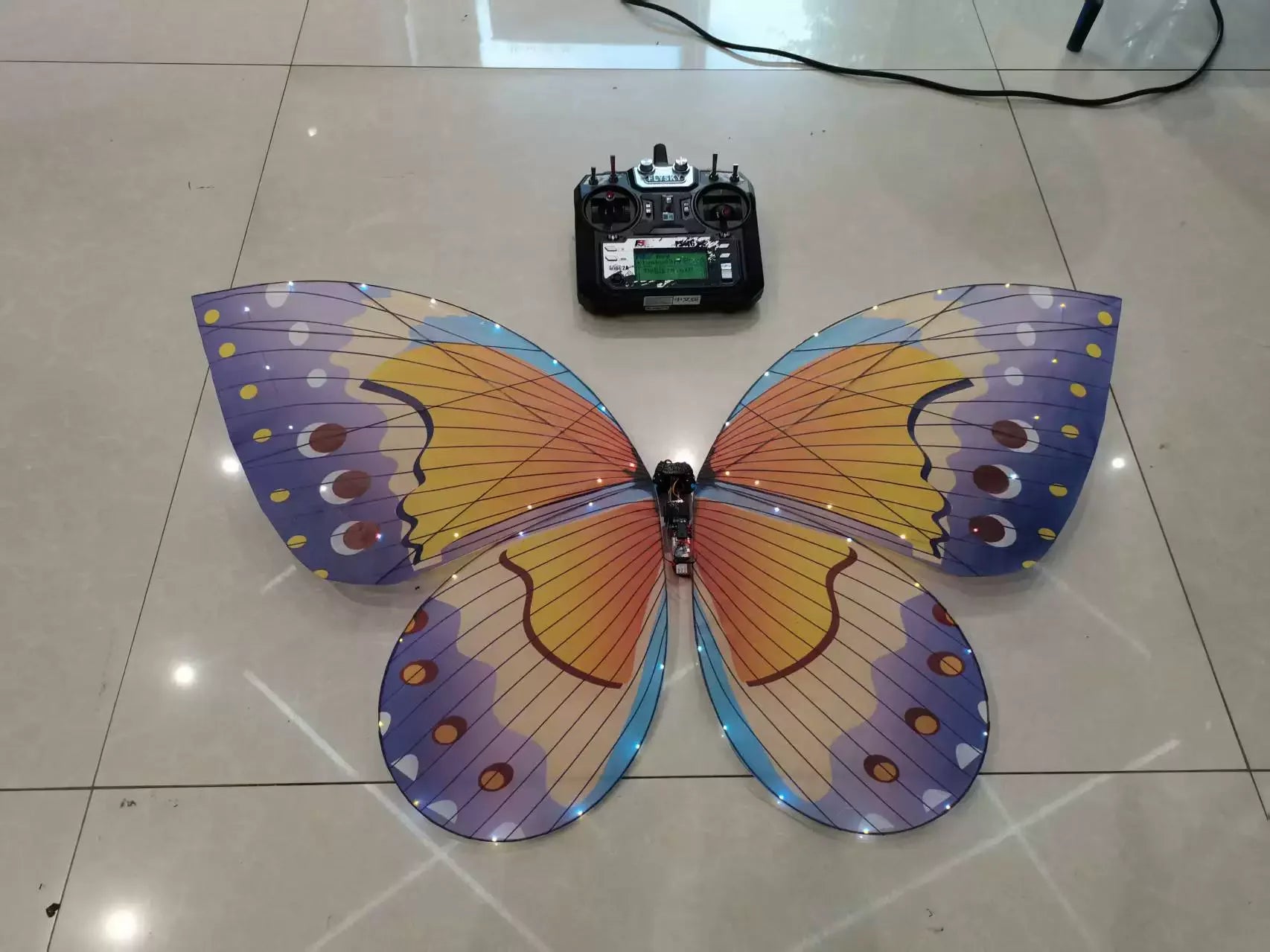 Magical LED RC Butterfly Drone Flying Bionic Insect Toy with Colorful Wings,