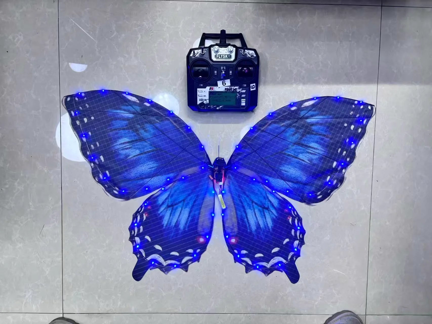 Magical LED RC Butterfly Drone Flying Bionic Insect Toy with Colorful Wings,