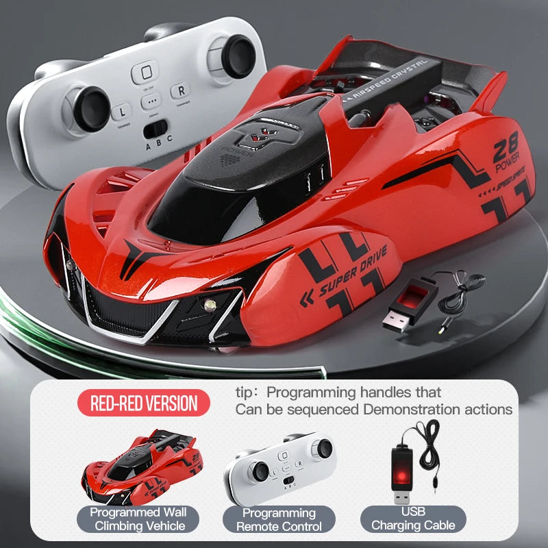 Light-Chasing Wall-Climbing Car, Infrared Sensor Remote Control Car, Wall-Climbing Car, Four-Wheel Drive Car, Toy Racing Car,