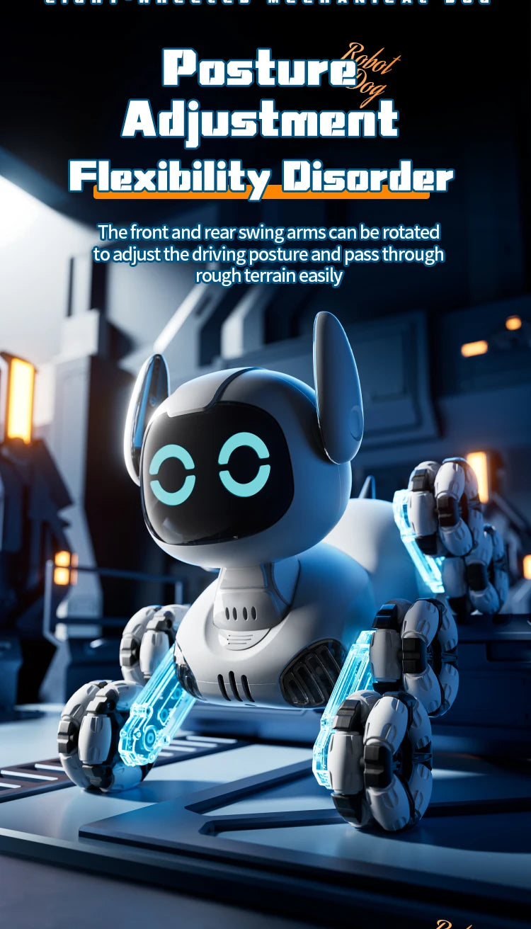 8WD Intelligent Remote Control Robot Dog Touch-sense Music Stunt RC Car Electric Radio Control