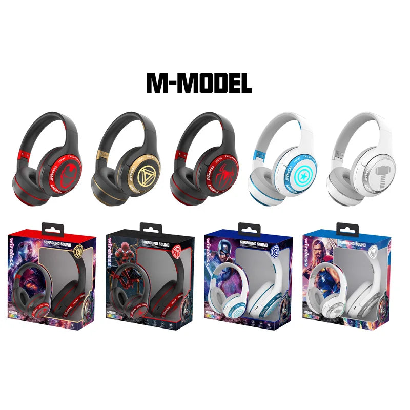 Marvel Spider Man Bluetooth Eagles Over ear Foldable Computer Wireless Headphones Noise Cancellation HIFI Stereo Gaming Headset