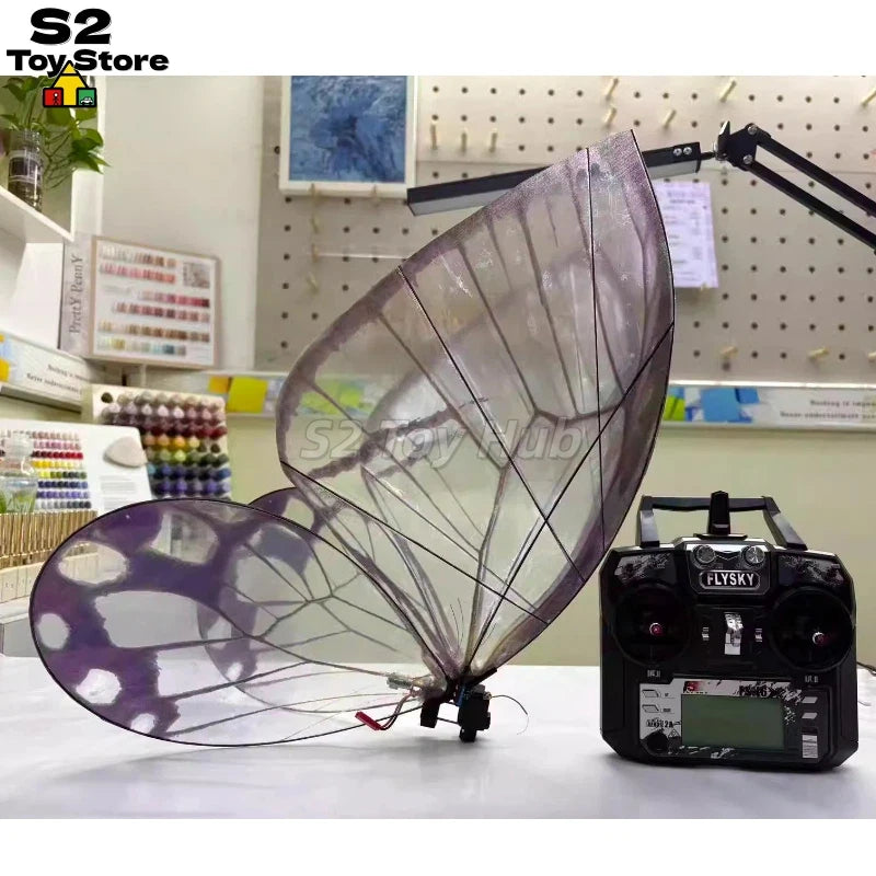 Magical LED RC Butterfly Drone Flying Bionic Insect Toy with Colorful Wings,