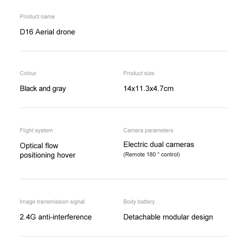 OPPO D16 Drone HD Dual Camera 8K 3 Battery Brushless Motor Optical Flow GPS Positioning Avoidance Drone