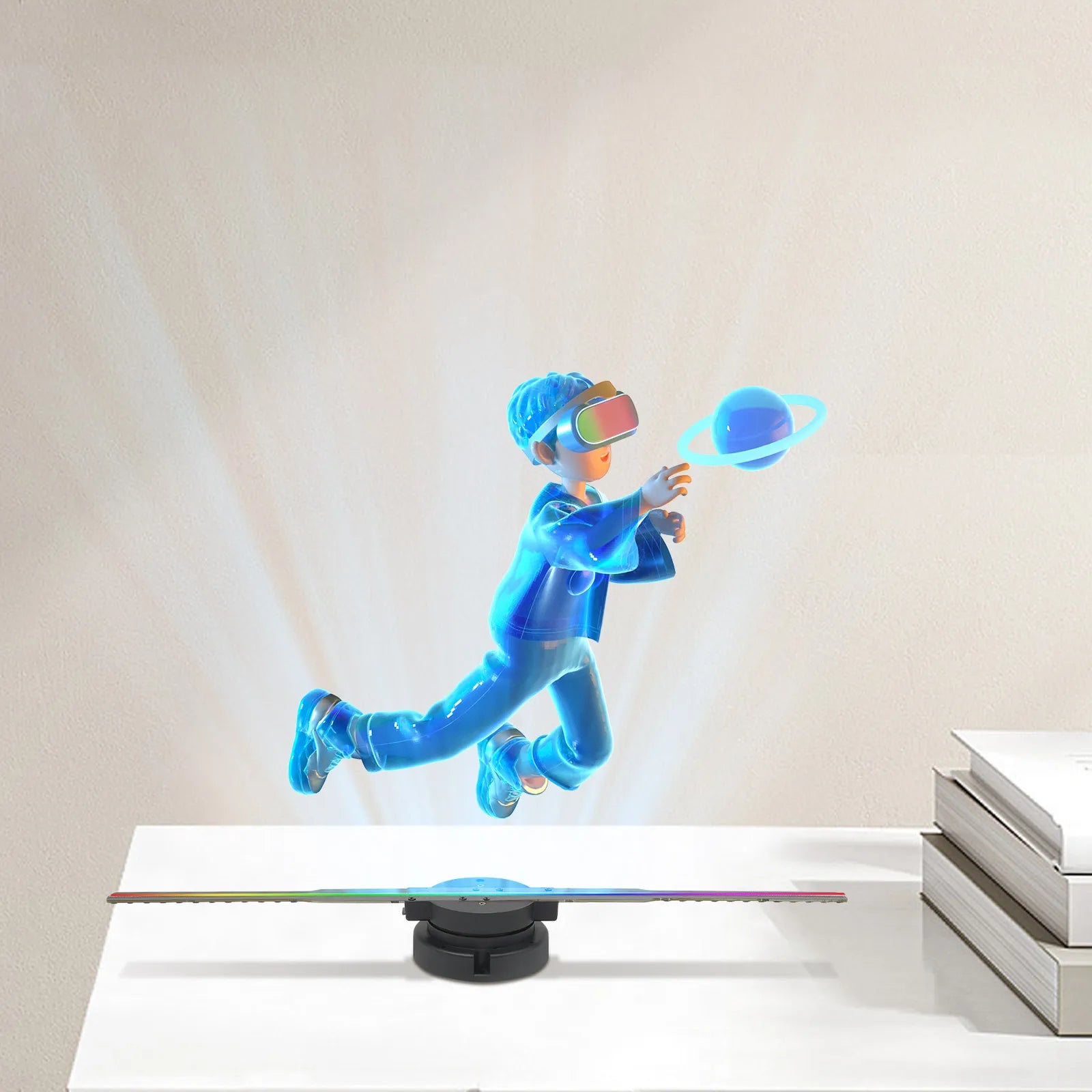 3D Hologram Fan 3D Holographic Fan Projector LED Advertising Display Screen, Upgraded US Standard for Store Promotion Exhibition