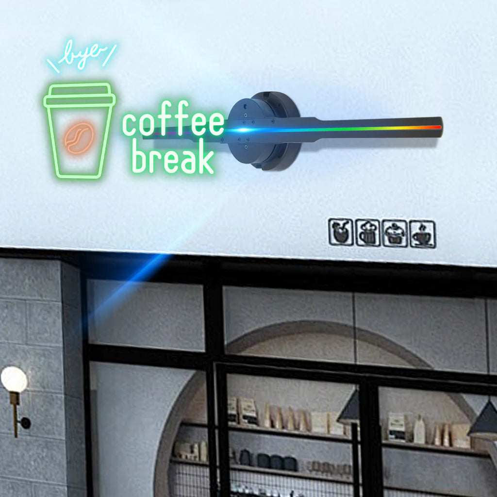 3D Hologram Fan 3D Holographic Fan Projector LED Advertising Display Screen, Upgraded US Standard for Store Promotion Exhibition