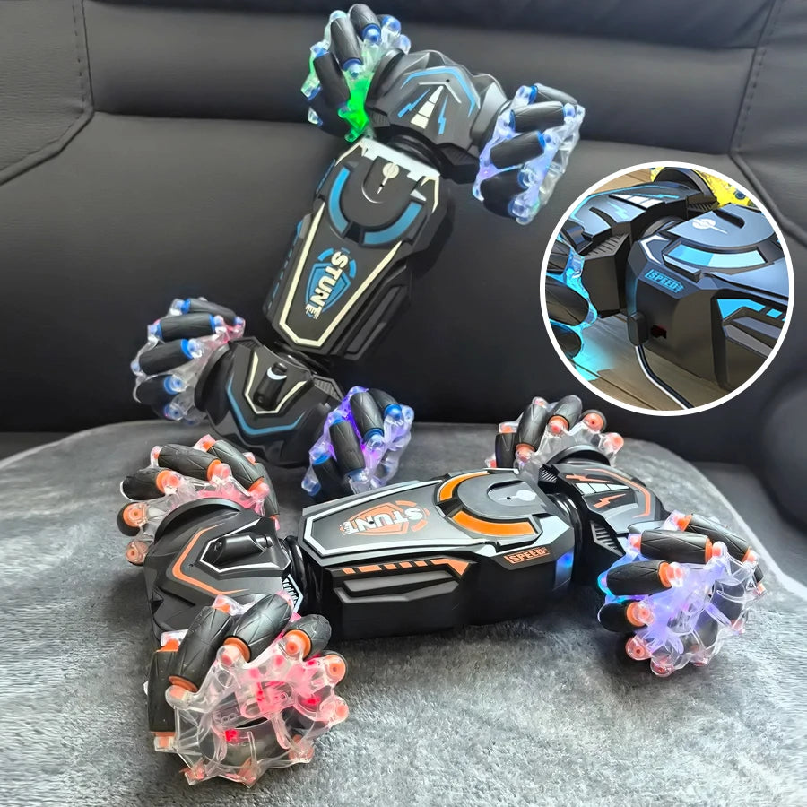 4WD RC stunt car rotation drift 2.4G wireless remote control car children's and boys sound and light toy car
