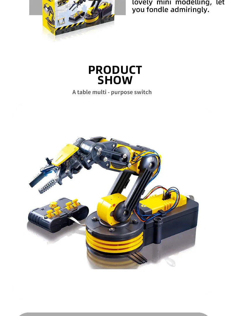 Remote Control Manipulator DIY Electric Scientific Robot Arm Experiment Assembling Children's Educational Toys