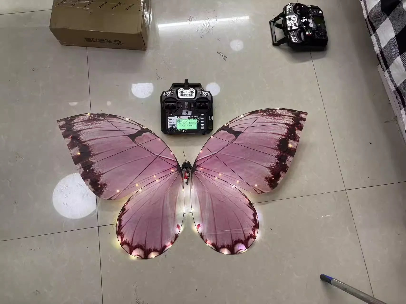 Magical LED RC Butterfly Drone Flying Bionic Insect Toy with Colorful Wings,