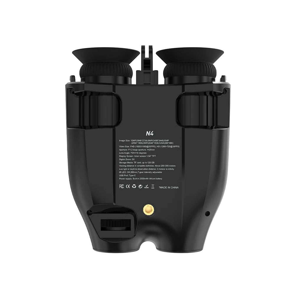 GTGUARD N4 Digital Night Vision Binoculars 1080P Full HD Infrared Hunting Camera 300M 5X Optical For Total Darkness Surveillance
