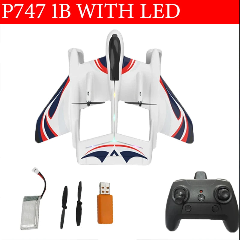 Top 2CH P747 Sea And Air RC Airplane EPP Remote Control Aircraft  With LED Fixed Wing Glider