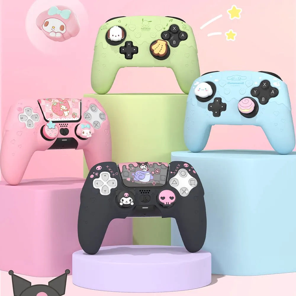 Sanrio Kuromi Ps5 Controller Silicone Cover Anti Slip Protective Case With Cute Thumb Grips Protective Cas For Ps5 Nspro